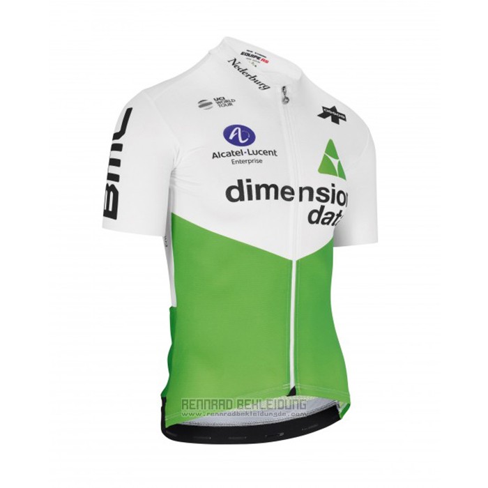 2019 Fahrradbekleidung Dimension Data Grun Wei Trikot Kurzarm und Tragerhose - zum Schließen ins Bild klicken